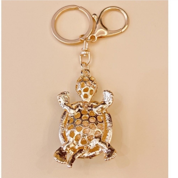BRAND NEW! Crystal Turtle Keychain/Purse Charm ~ Gift Reptile Lover - Picture 4 of 8